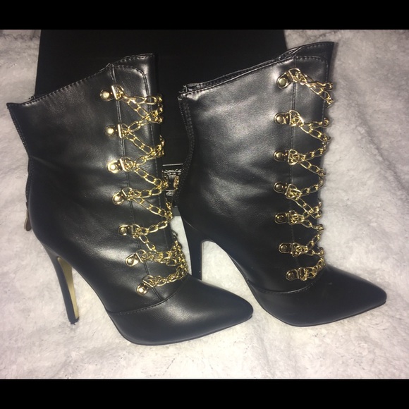 Brand New! Gold and black boots! - Picture 5 of 5